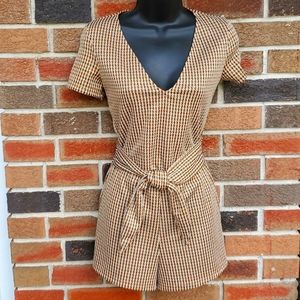 ZARA houndstooth romper